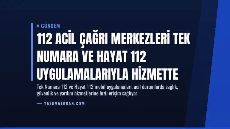 112 Acil Çağrı Merkezleri Tek Numara ve Hayat 112 Uygulamalarıyla Hizmette
