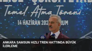 Ankara Samsun Hızlı Tren Hattında Büyük İlerleme