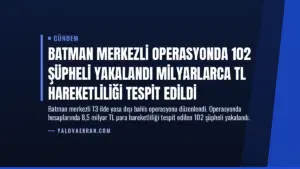 Batman Merkezli Operasyonda 102 Şüpheli Yakalandı Milyarlarca TL Hareketliliği Tespit Edildi