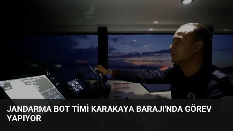 Jandarma Bot Timi Karakaya Barajı'nda Görev Yapıyor