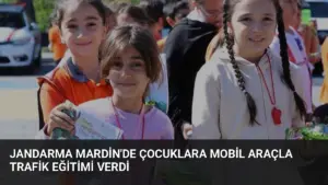 Jandarma Mardin’de Çocuklara Mobil Araçla Trafik Eğitimi Verdi