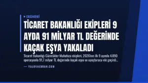 Ticaret Bakanlığı Ekipleri 9 Ayda 91 Milyar TL Değerinde Kaçak Eşya Yakaladı