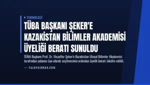TÜBA Başkanı Şeker’e Kazakistan Bilimler Akademisi Üyeliği Beratı Sunuldu