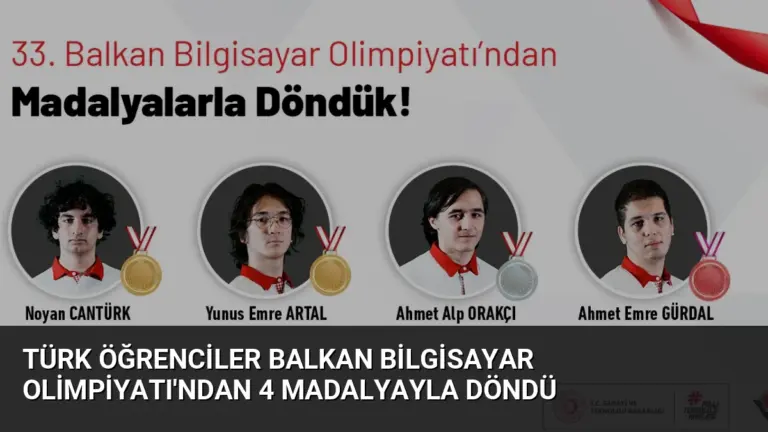 Türk Öğrenciler Balkan Bilgisayar Olimpiyatı’ndan 4 Madalyayla Döndü
